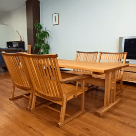 リビングダイニングセット（クルミ材）