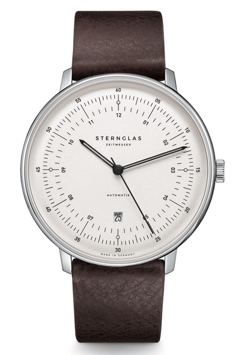 Hamburg Automatik silber-satiniert silber / Vintage mokka