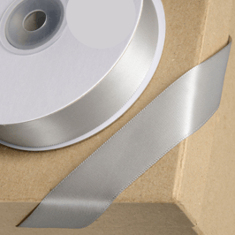 Satinband silber 38 mm, 5 Meter