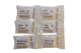 Streichholzschachtel-Botschaft "Geburtstag" (weisser Hintergrund)