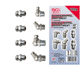 Schmiernippel-Sortiment Verchromt (8065)