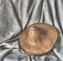 CHAPEAU RIZIÈRE EN BAMBOU