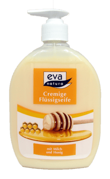 Cremige Flüssigseife mit Milch und Honig