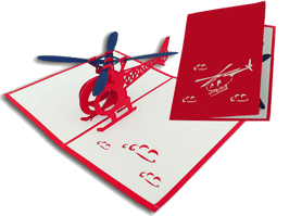 3D Geschenkkarte Helikopter