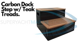 Carbon Dock Steps (Teak Treads)