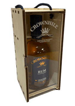 Holzkassette mit Acrylglas-Tür für 1 Stk. 0,35 Liter Flaschen