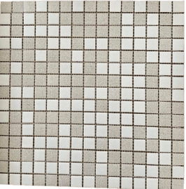 Mosaico 20mm Pasta di Vetro Mix Bianco