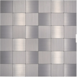 Mosaico 50mm Adesivo in Metallo Acciaio satinato