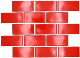 Mosaico Mattoncini Artigianali Red lucido