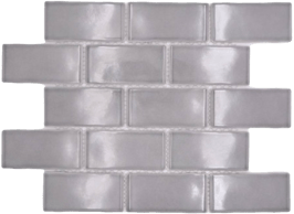 Mosaico Mattoncini Artigianali Cloud lucido