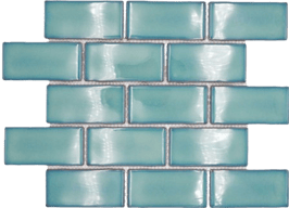 Mosaico Mattoncini Artigianali Salvia lucido