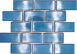 Mosaico Mattoncini Artigianali Pacifico lucido