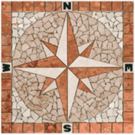 Rosone Rosa dei Venti 60x60 cm