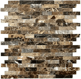 Mosaico Adesivo in marmo 15/50mm Brick Emperador