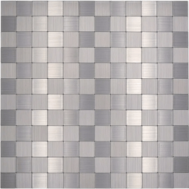 Mosaico 25mm Adesivo in Metallo Acciaio satinato