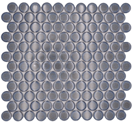 Mosaico Bottone BLU GREY LUCIDO
