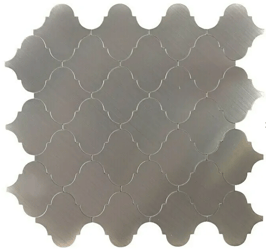 Mosaico 74mm Adesivo in Metallo Acciaio satinato Firenze