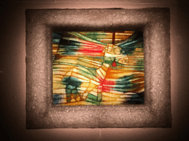 クレー「子羊」と和紙ックセット　和紙柄IWAMOTO