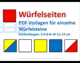 PDF-Vorlagenheft 6: Einzelne grosse Würfelsteine - Für angeleitete Unterrichtssequenzen im Kreis
