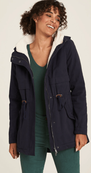 Twill Sherpa-Fleece Jacke - Tranquillo