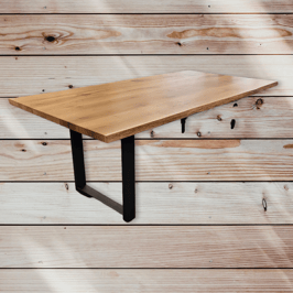 Tisch aus Eichenholz mit U-Beine