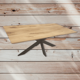 Tisch aus Eichenholz mit Kreutzbein