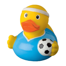 Fussballer Badeente