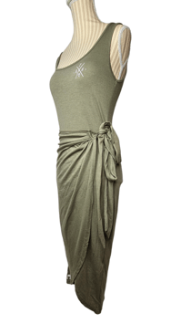 enges Top Kleid grün