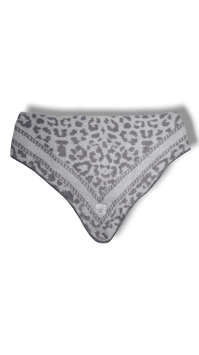 Dreieckstuch weich grau mit grauen Patch