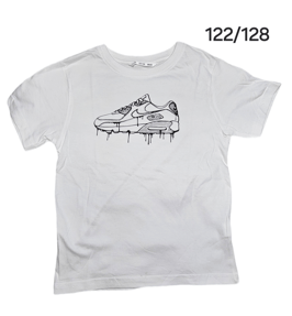 Kindershirt Sneaker weiß