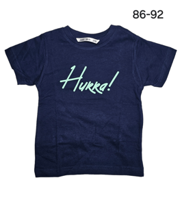 Kindershirt dunkelblau Hurra türkis