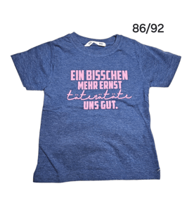 Kindershirt Ernst blau rosa