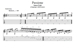 "Passione" Noten (+TABs)