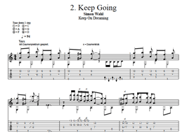 "Keep Going" Noten (+TABs)