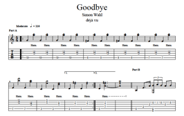 "Goodbye" Noten (+TABs)
