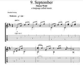 "September" Noten (+TABs)