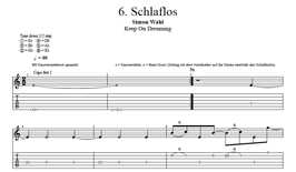 "Schlaflos" Noten (+TABs)
