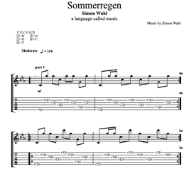 "Sommerregen" Noten (+TABs)