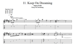"Keep On Dreaming" Noten (+TABs)