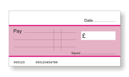 Jumbo Cheque (Pink)
