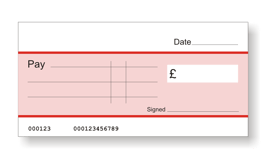 Jumbo Cheque (Red)
