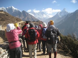 シャンボチェよりエベレストを臨む