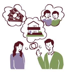 家庭まわりの手続きのイメージイラスト