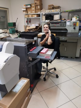 Melissa bei der Arbeit