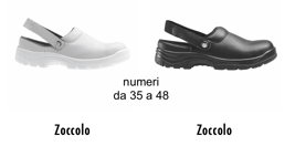 Ariell divise da lavoro Scarpa Sabot antinfortunistico uomo e donna per cuochi e pasticceri antiscivolo e protettiva colori bianco o nero