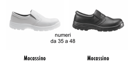 Ariell divise da lavoro Scarpa mocassino antinfortunistico uomo e donna per cuochi e pasticceri antiscivolo e protettiva colori bianco o nero