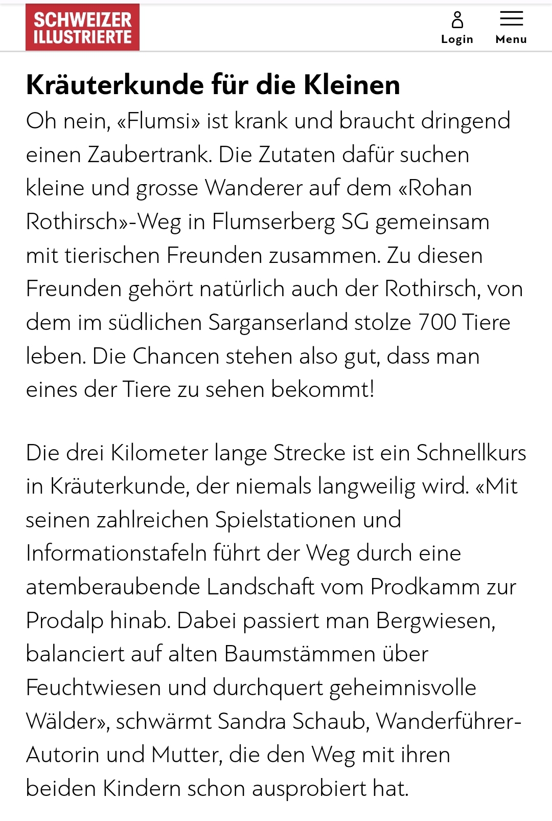 Zum Weiterlesen den Artikel antippen