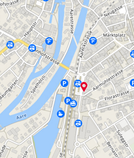 Die Praxis befindet sich an der Bahnhofstrasse 37 in Interlaken, gegüber dem West bahnhof.