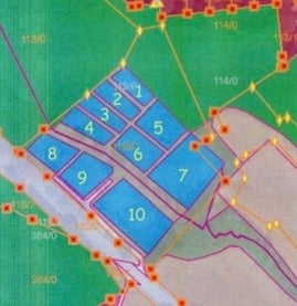 Plan mit Lage der 10 Teiche