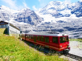 スイスアルプスと登山列車